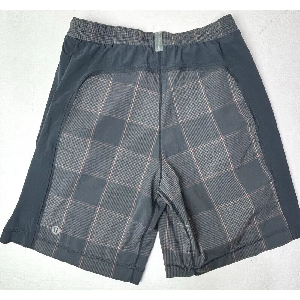 VTG Lululemon Pace Breaker Shorts Lined Plaid 9